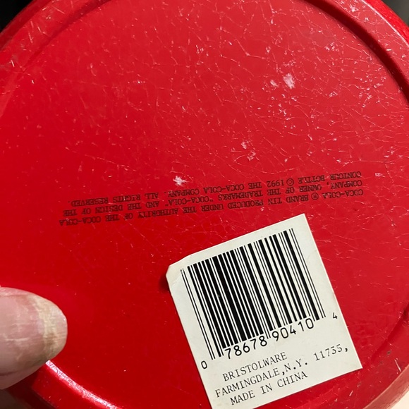 1993 Bristol Ware Retro Drink Coca Cola Round Metal Tin - Picture 6 of 9